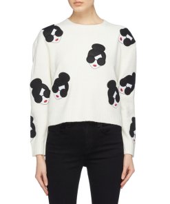 Alice + Olivia Gleeson Stace Face Boxy Sweater