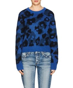 Rag & Bone Leopard-Print Mohair-Blend Sweater