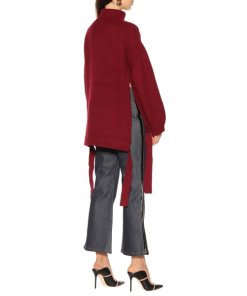 Ellery Wallerian Oversize Side Tie Slit Turtleneck Sweater