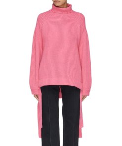 Ellery Wallerian Oversize Side Tie Slit Turtleneck Sweater