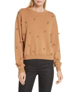 Alice + Olivia Gleeson Metal Ball Sweater