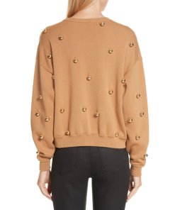 Alice + Olivia Gleeson Metal Ball Sweater