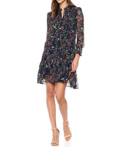 The Kooples Blue Bird Silk Chiffon Dress