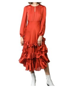 Les-Petites-Fauve-Ruffle-Midi-Dress