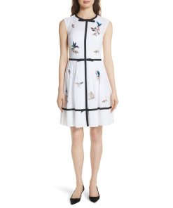 Ted Baker Iina Highgrove Embroidered Chiffon Mini Dress