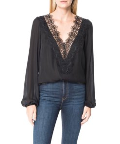 Cami NYC The Alannah Lace Trim V-Neck Top
