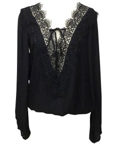 Cami NYC The Alannah Lace Trim V-Neck Top