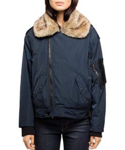 Zadig & Voltaire Kassy Faux Fur-Trim Parka Jacket