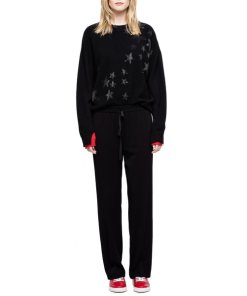 Zadig & Voltaire Gaby Bis Embellished Star Cashmere Sweater