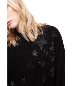 Zadig & Voltaire Gaby Bis Embellished Star Cashmere Sweater