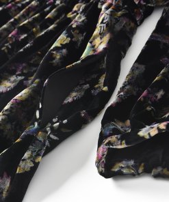 Rebecca Taylor Long-Sleeve Jewel Paisley Velvet Dress