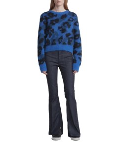 Rag & Bone Leopard-Print Mohair-Blend Sweater