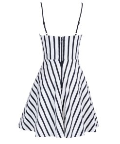 Alice + Olivia Nella Striped Button-Front Mini Dress