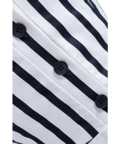 Alice + Olivia Nella Striped Button-Front Mini Dress