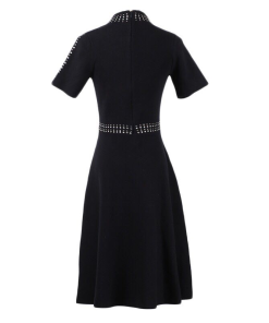Sandro Bugle Embellished Knit Skater Dress