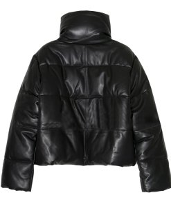 Zadig & Voltaire Kery Cropped Leather Puffer Jacket