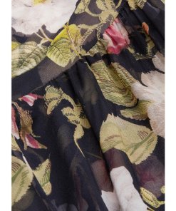 Alice + Olivia Julius Floral Blouson Sleeve Silk Top