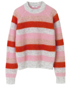 Ganni Cordelia Striped Mohair & Wool Sweater