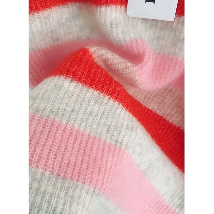 Ganni Cordelia Striped Mohair & Wool Sweater
