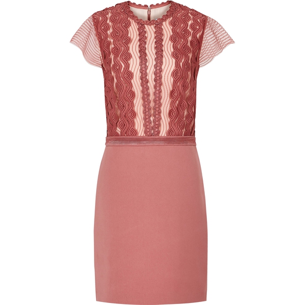 Reiss Veriana Lace-Bodice Satin Dress  evaChic