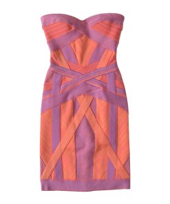 Hervé Léger Bandage Strapless Mini Dress