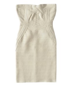 Hervé Léger Bandage Strapless Mini Dress