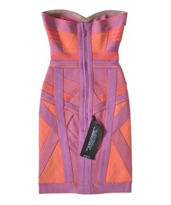 Hervé Léger Bandage Strapless Mini Dress