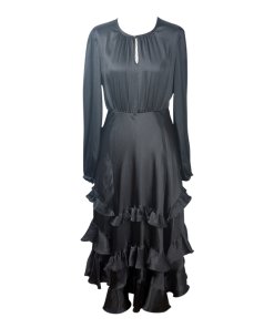 Les Petites Fauve Ruffle Midi Dress