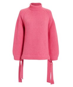 Ellery Wallerian Oversize Side Tie Slit Turtleneck Sweater