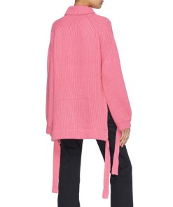 Ellery Wallerian Oversize Side Tie Slit Turtleneck Sweater