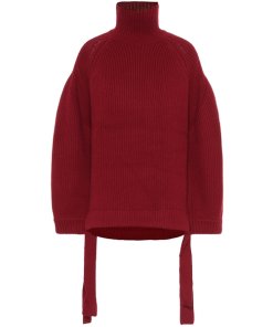 Ellery Wallerian Oversize Side Tie Slit Turtleneck Sweater
