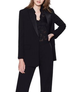 Equipment Quincy Wool Crepe Tuxedo-Style Blazer