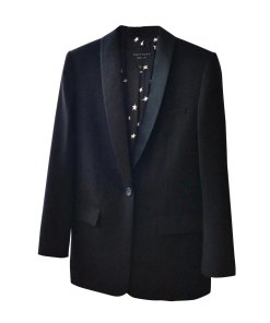 Equipment Quincy Wool Crepe Tuxedo-Style Blazer