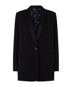 Equipment Quincy Wool Crepe Tuxedo-Style Blazer