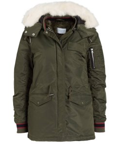 Sandro Vitalic Faux Fur-Trim Shell Parka Coat