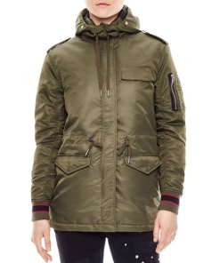 Sandro Vitalic Faux Fur-Trim Shell Parka Coat