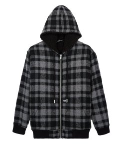 The Kooples Hooded Check Jacket