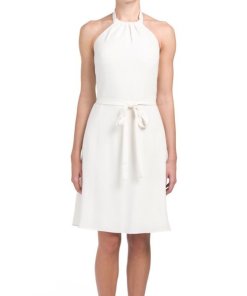 Theory Nayline Elevate Crepe Halter Dress