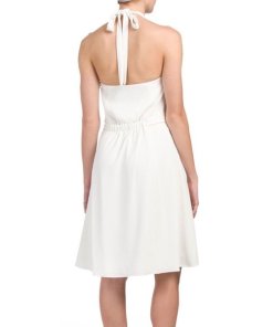 Theory Nayline Elevate Crepe Halter Dress