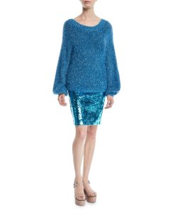 Alice + Olivia Ramos Sequin Pencil Skirt
