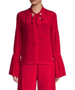 Alexis Tobit Silk Tie Neck Top