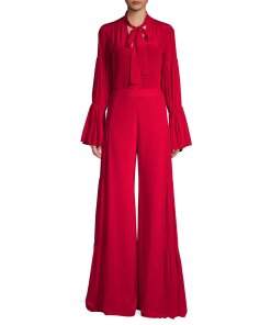 Alexis Tobit Silk Tie Neck Top