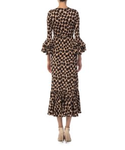 Diane von Furstenberg Henlow Birch Ruffle Sleeve Wrap Dress
