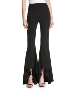 Alice + Olivia Jinny High-Waist High-Low Flare Pants
