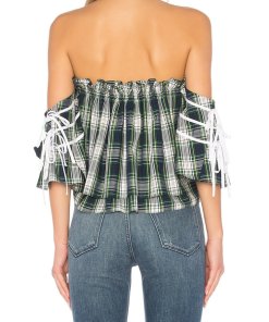 Marissa Webb Leona Off-the-Shoulder Printed Top