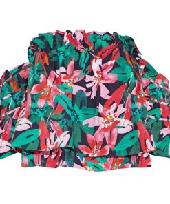 Marissa Webb Leona Off-the-Shoulder Printed Top