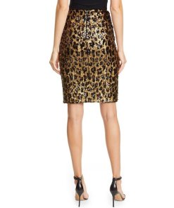 Alice-Olivia-Ramos-Sequin-Pencil-Skirt leopard
