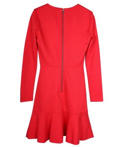 Alice + Olivia Francine V-Neck Fit & Flare Mini Dress