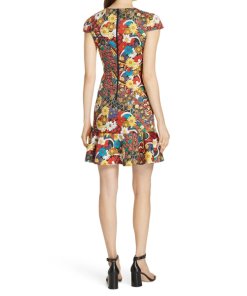 Alice + Olivia Kirby Ruffled Stretch Cotton Dress