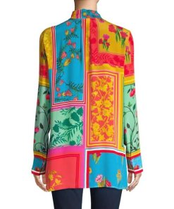 Escada Sport Printed Silk-Blend Blouse